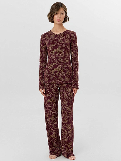 картинка Комплект женский коричневый с узором от магазина стильной одежды Mark Formelle