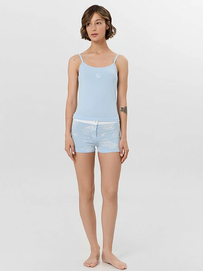 картинка Комплект домашний женский голубой от магазина стильной одежды Mark Formelle