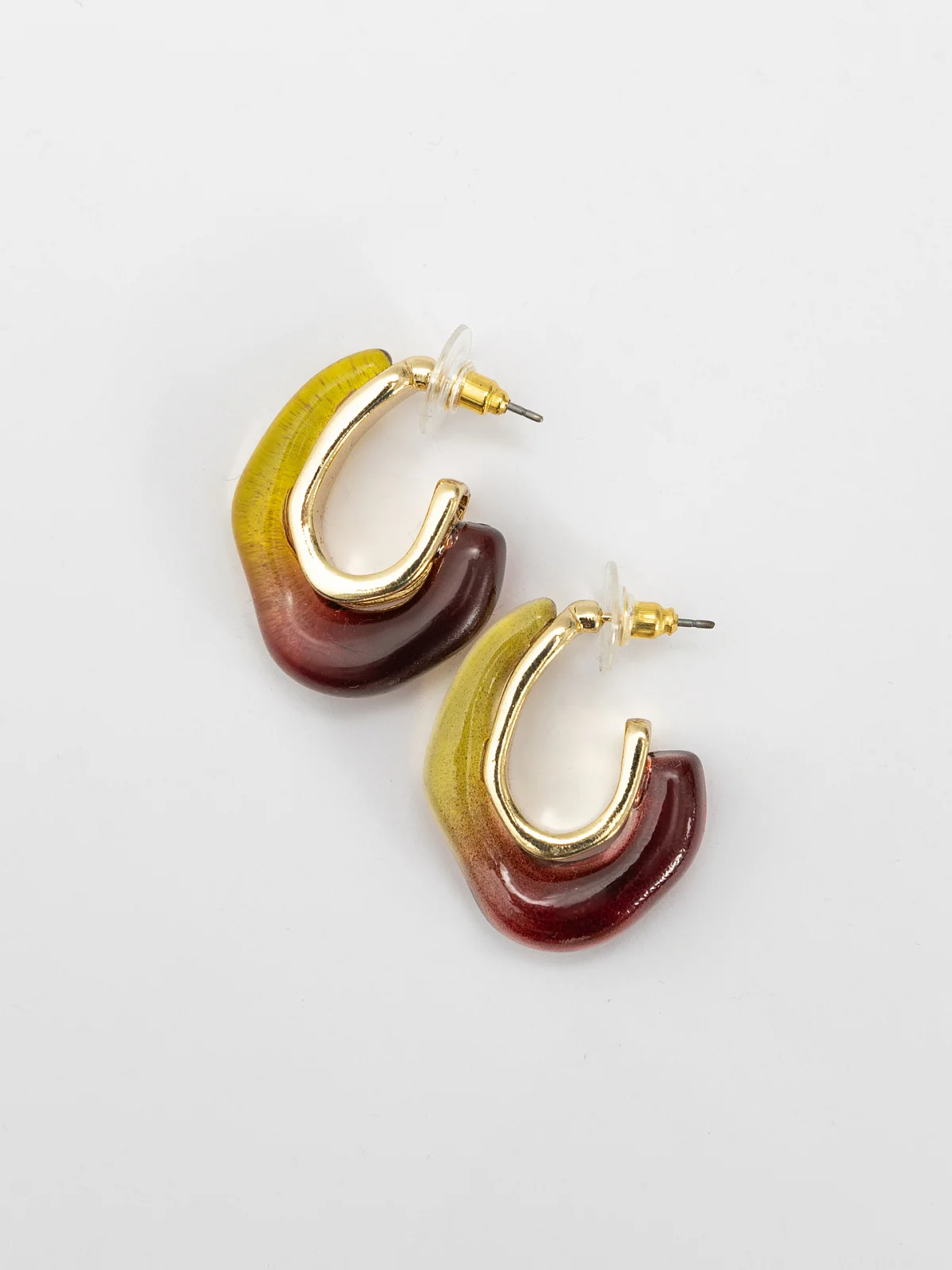 Серьги женские из смолы с застежкой-гвоздиком - 5