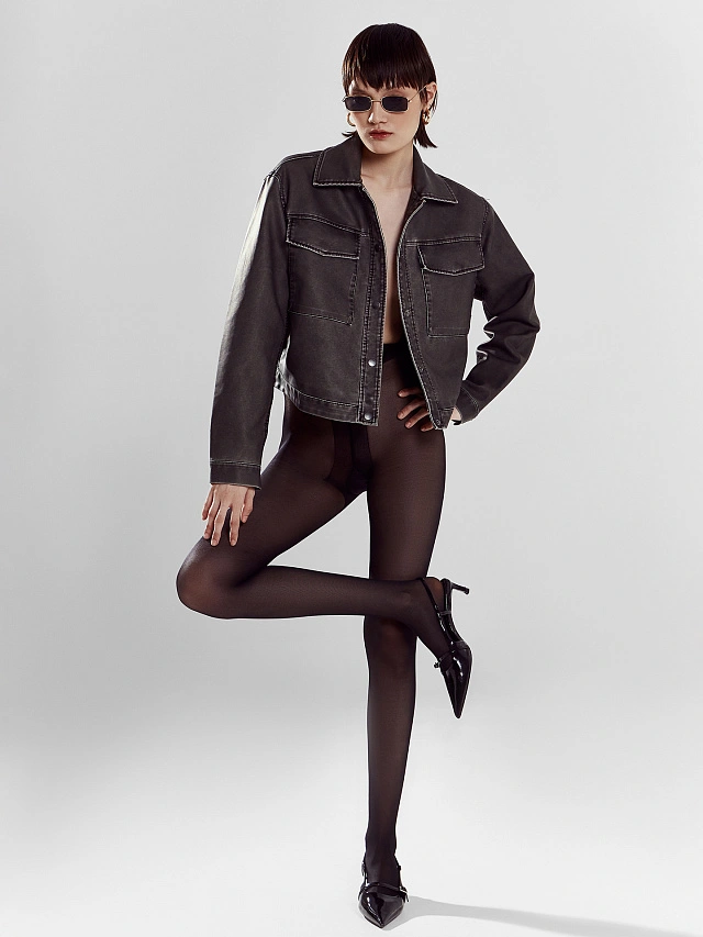 Колготки женские капроновые 40 den черные - 6