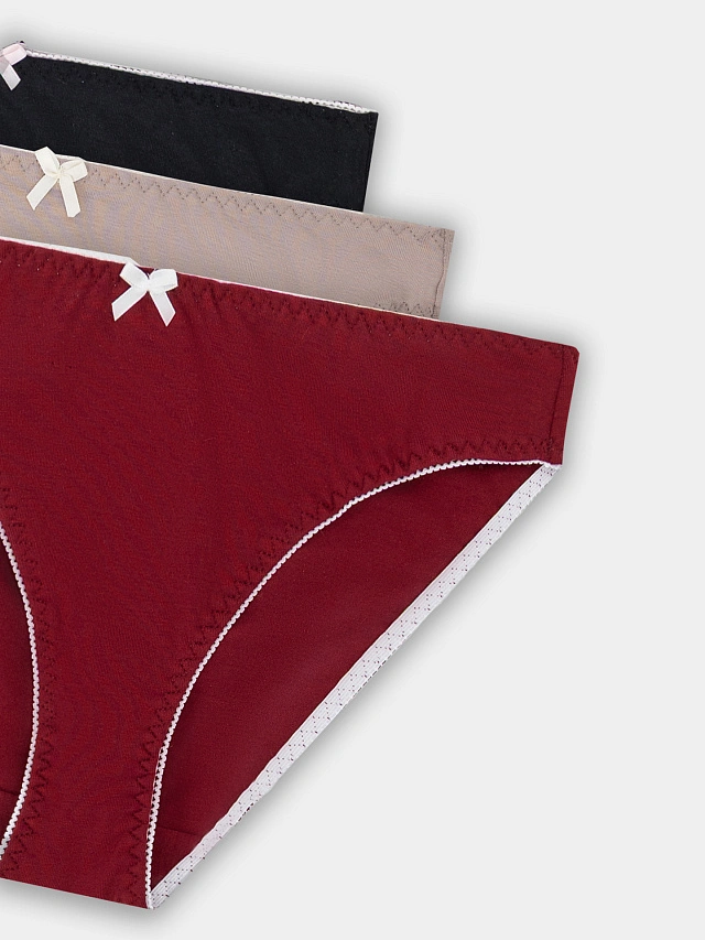 Трусы слипы женские в наборе, 3 шт - 3