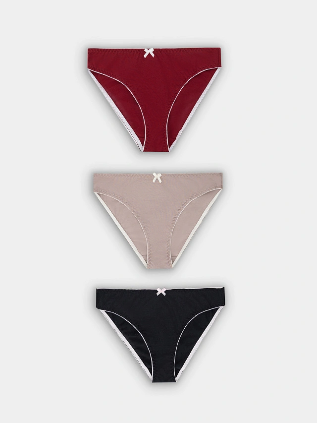 Трусы слипы женские в наборе, 3 шт - 10