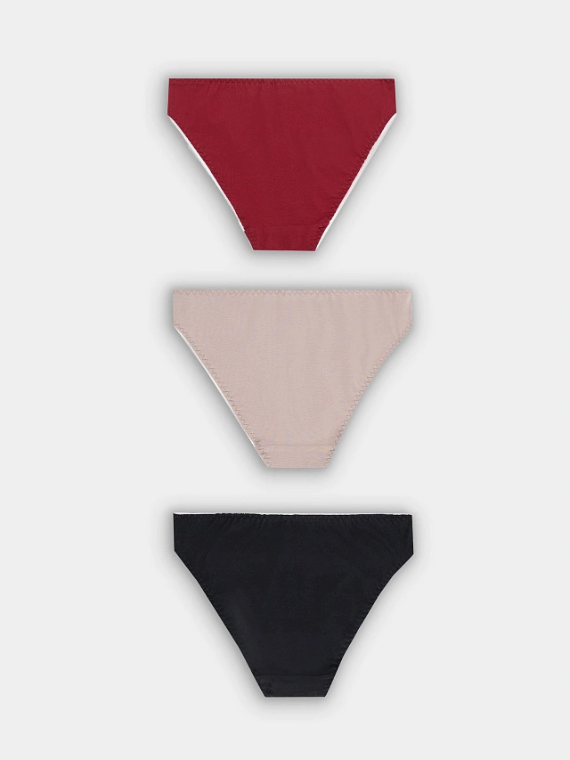 Трусы слипы женские в наборе, 3 шт - 11