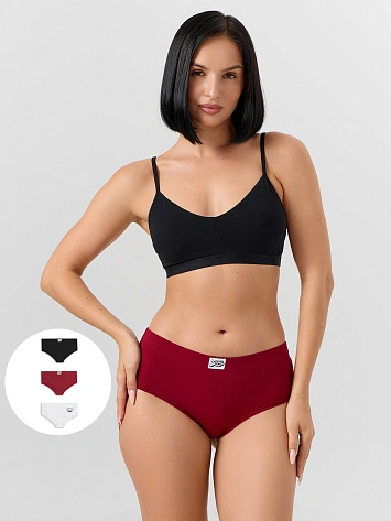 Трусы шорты женские в наборе, 3 шт