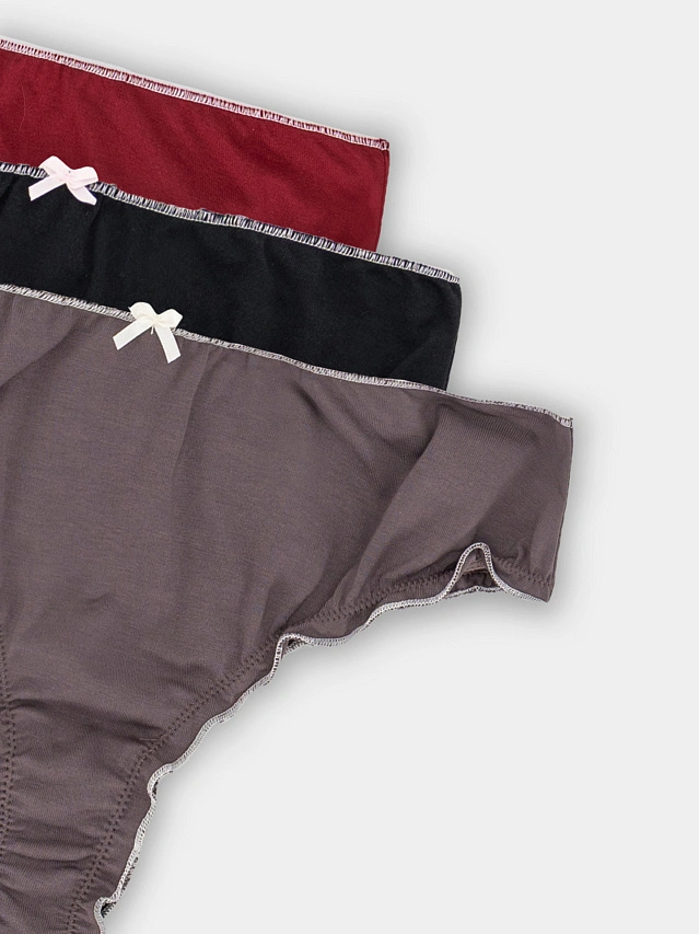 Трусы бразилиана женские в наборе, 3 шт - 4