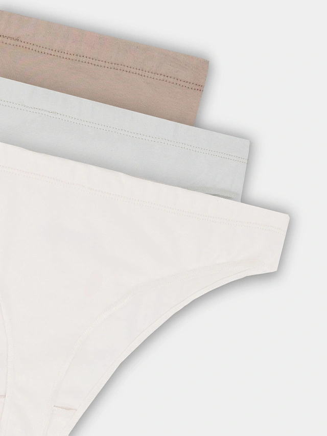 Трусы бразилиана женские в наборе, 3 шт - 3