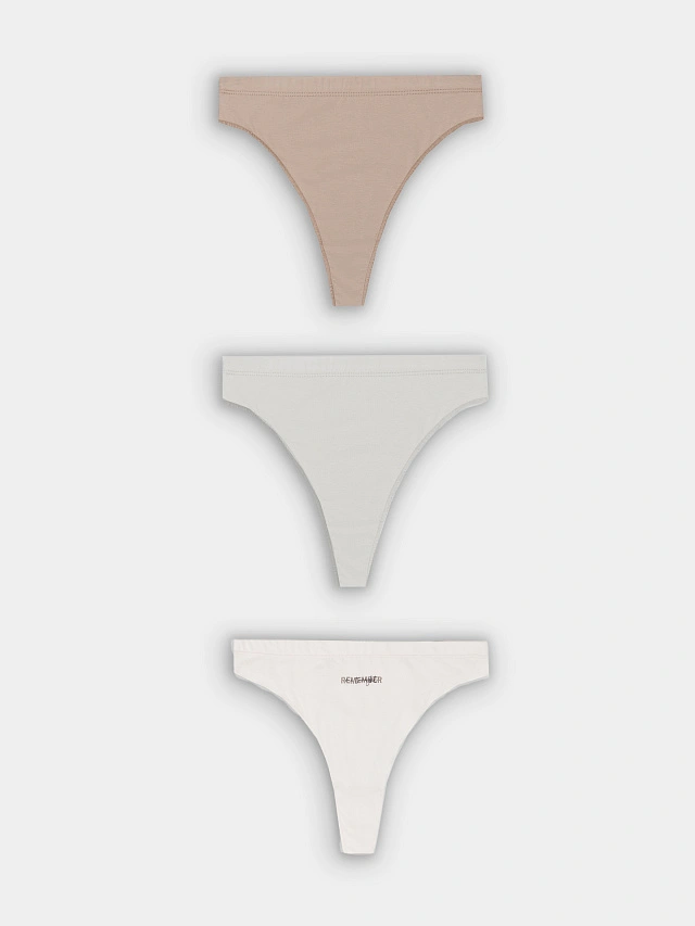 Трусы бразилиана женские в наборе, 3 шт - 10