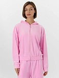 Толстовка женская велюровая розовая