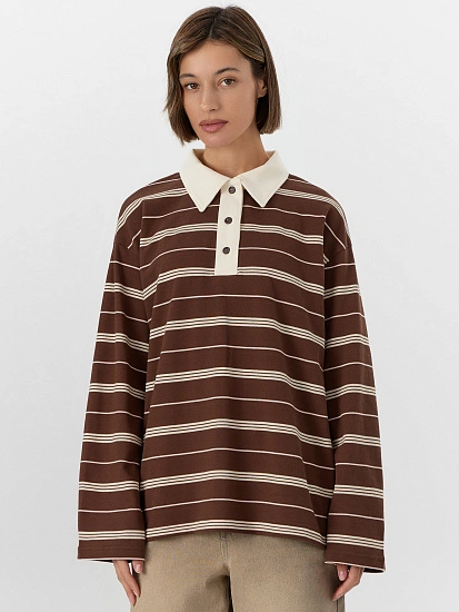 картинка Поло женское в полоску от магазина стильной одежды Mark Formelle