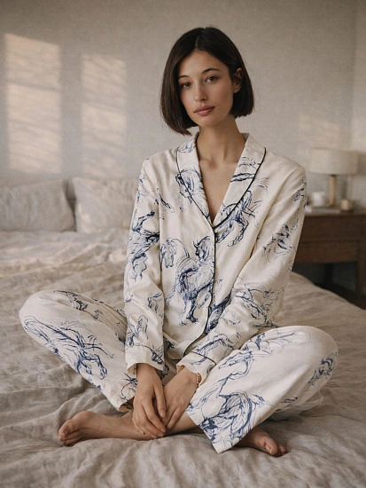 картинка Комплект женский домашний с узором от магазина стильной одежды Mark Formelle