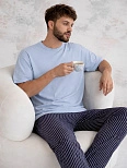 Комплект домашний мужской голубой