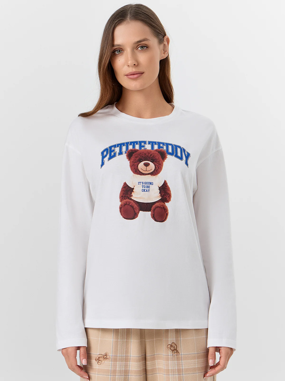 Комплект женский домашний с надписью "Petite teddy" - 5