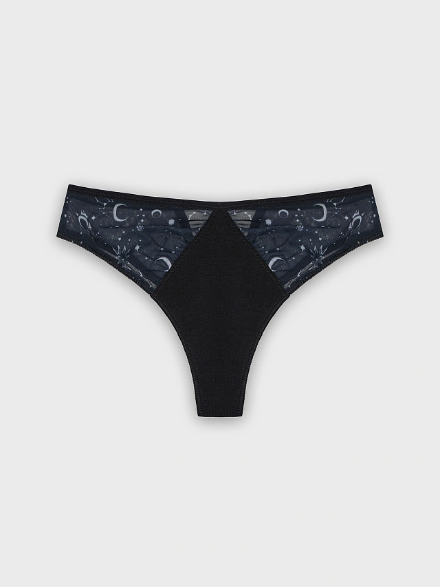 Трусы бразилиана женские черные - 9