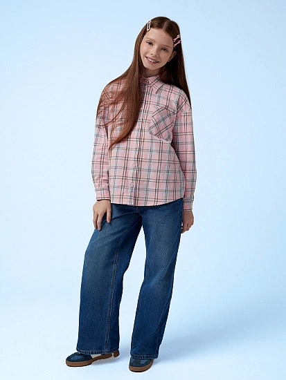 картинка Джинсы для девочек синие  от известного бренда одежды для девочек Mark Formelle