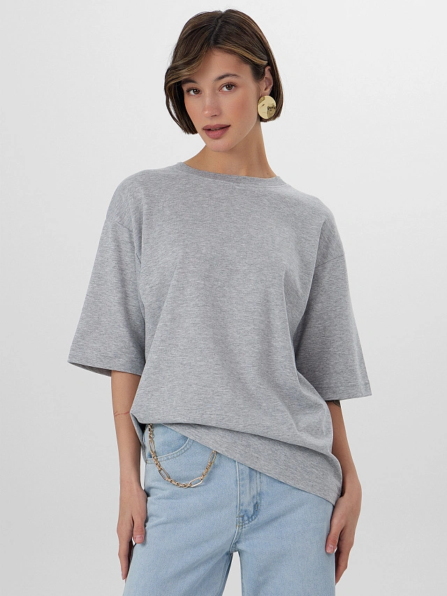 Футболка женская серая - 7