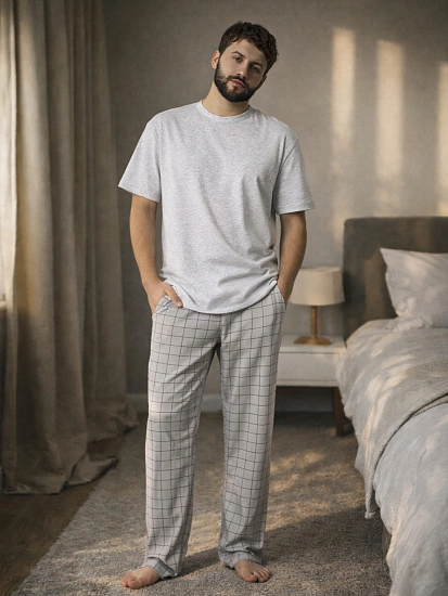 картинка Комплект домашний мужской серый от магазина мужской одежды Mark Formelle
