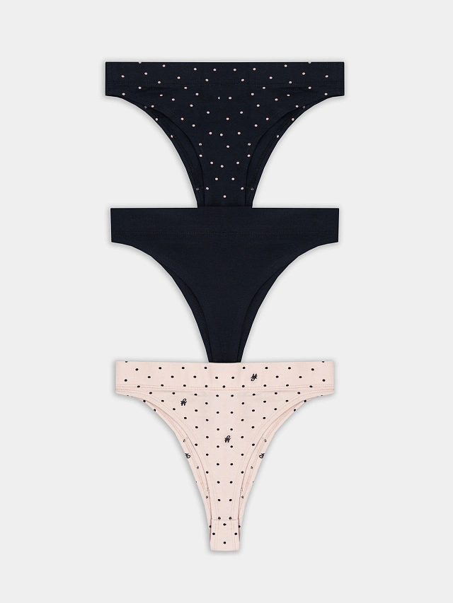 Трусы бразилиана женские в наборе, 3 шт - 10