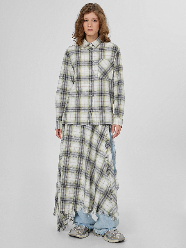 Рубашка женская в клетку - 4