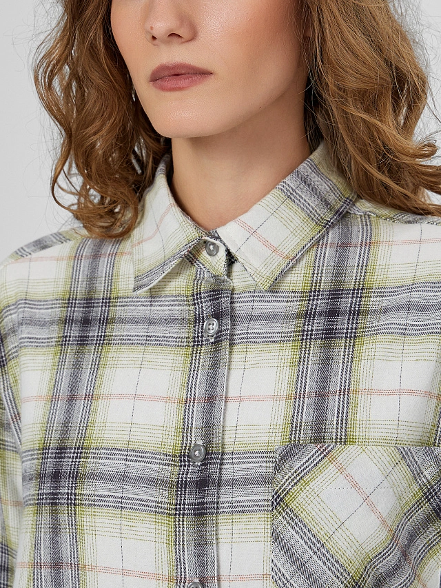 Рубашка женская в клетку - 5