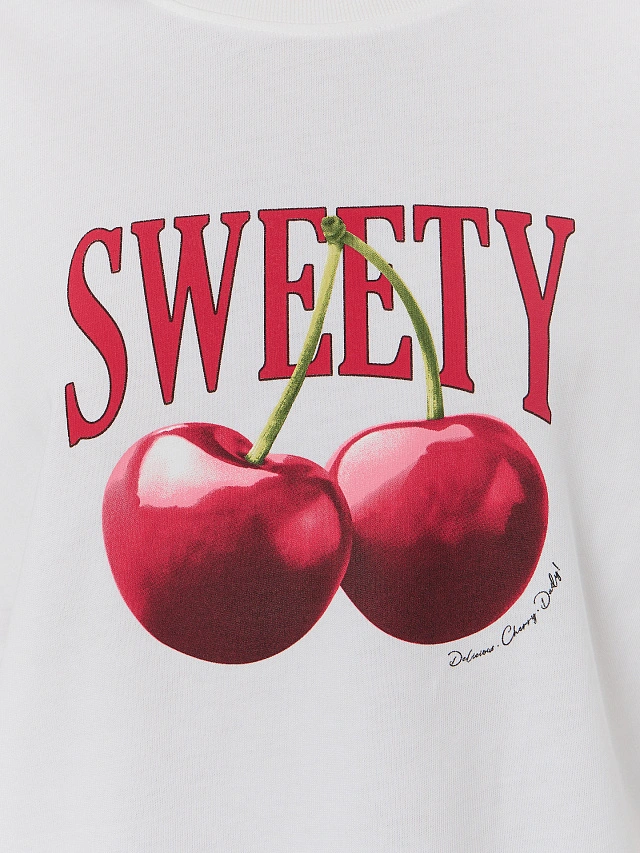 Футболка женская белая с надписью "Sweety" - 5