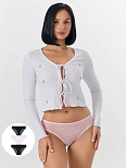 Трусы слипы женские из сетки в наборе, 3 шт