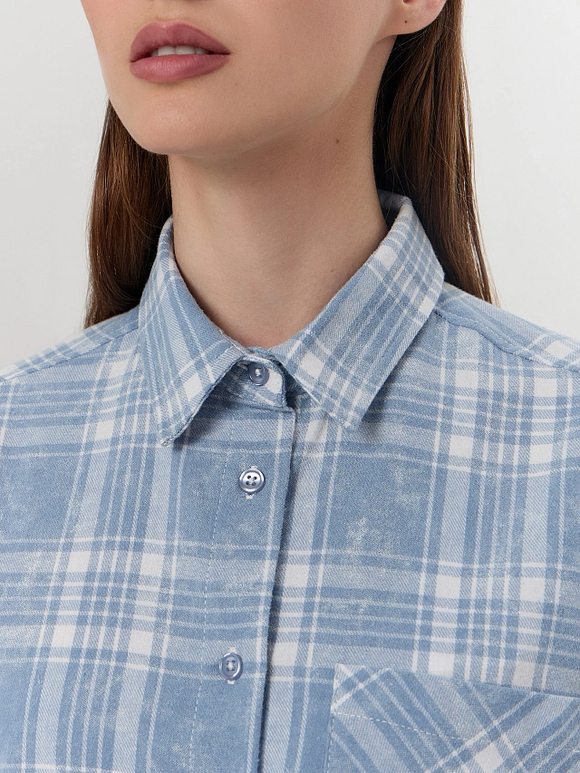 Рубашка женская в клетку - 5