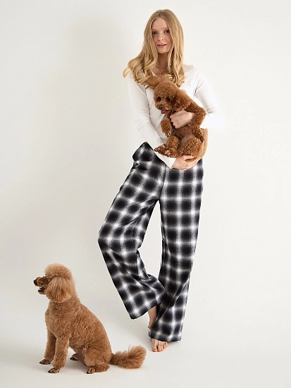 картинка Брюки домашние женские в клетку от магазина стильной одежды Mark Formelle