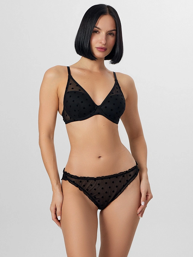Трусы слипы женские из ажурной сетки - 4