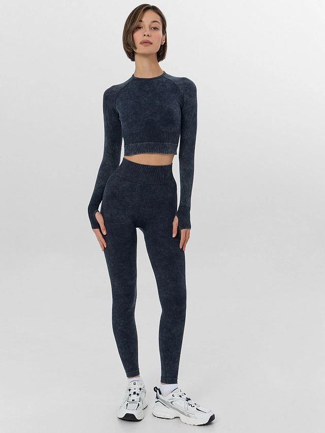 Легинсы женские серые - 4