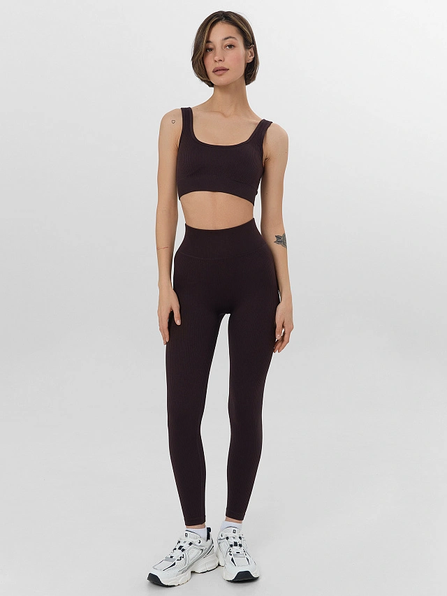 Легинсы женские коричневые - 4