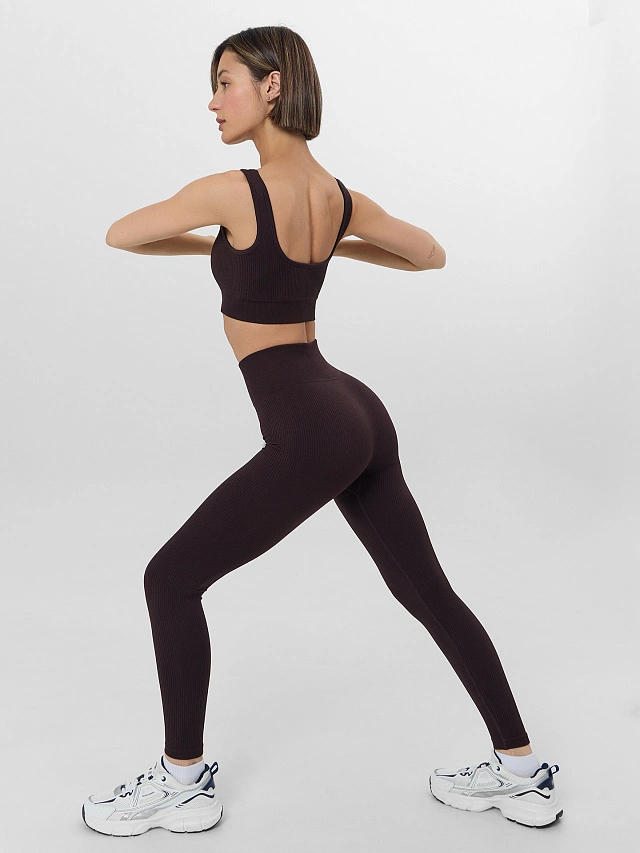 Легинсы женские коричневые - 8