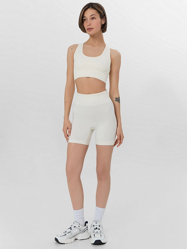 Шорты женские молочные - 4