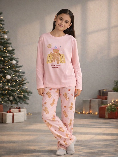 картинка КОМПЛЕКТ ДЛЯ ДЕВОЧЕК (ЛОНГСЛИВ, БРЮКИ) от известного бренда одежды для девочек Mark Formelle