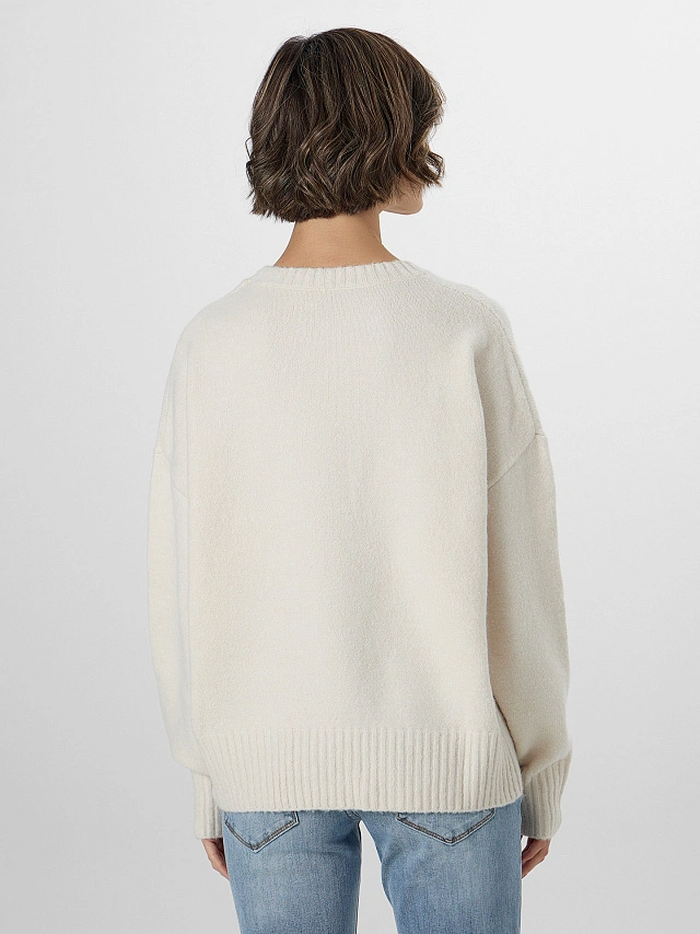 Джемпер женский молочный - 3