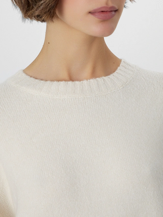 Джемпер женский молочный - 5