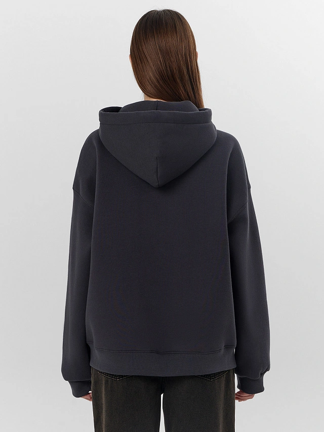 Толстовка женская серая с надписью "The muse era" - 3