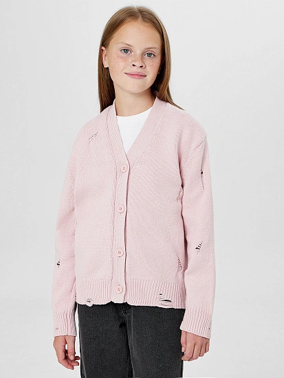 картинка Кардиган для девочек розовый от известного бренда одежды для девочек Mark Formelle