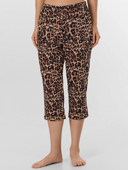 картинка Бриджи домашние женские с леопардовым принтом от магазина стильной одежды Mark Formelle