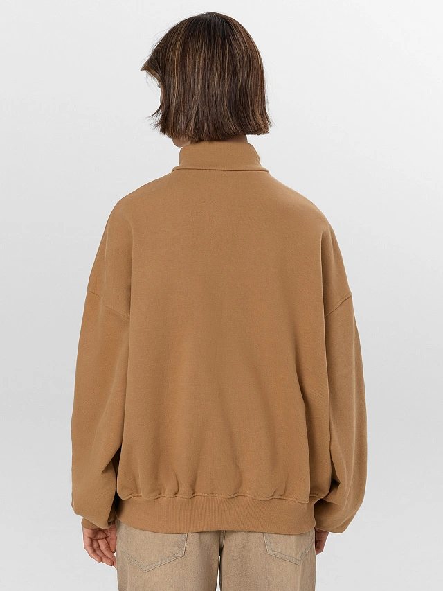 Толстовка женская бежевая на молнии - 3