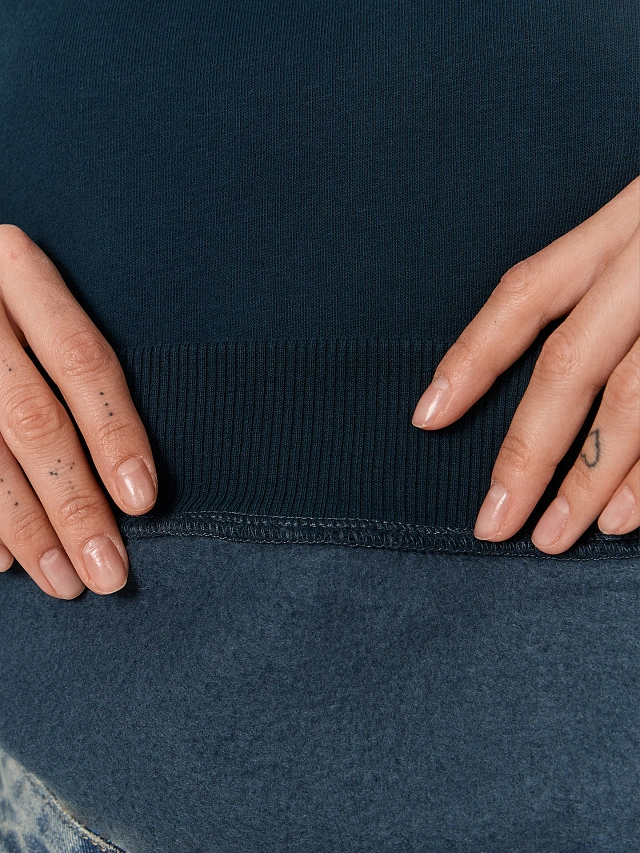 Худи женское зеленое с потертостями - 8