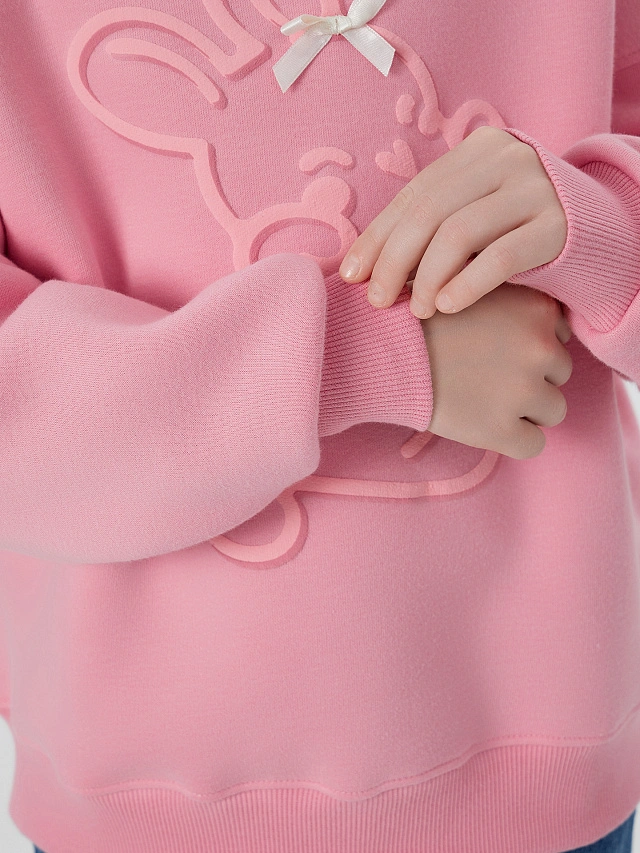 Свитшот для девочек розовый - 6