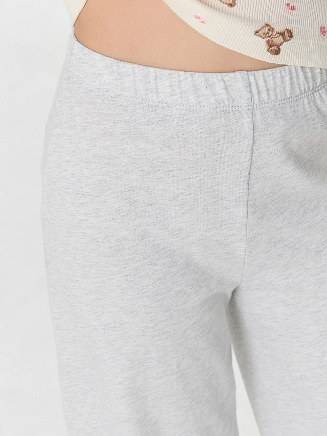 Комплект для девочек бежевый с узором мишек - 7