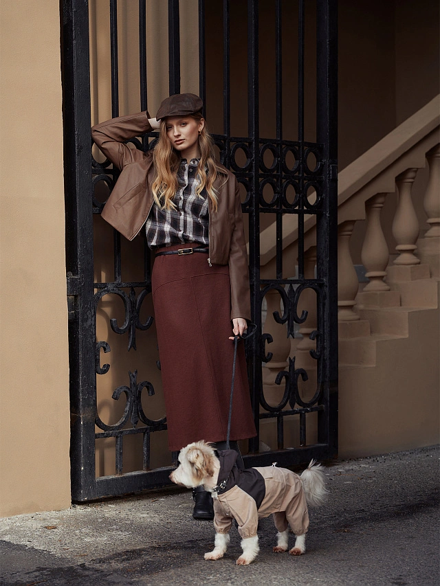 Юбка женская бордовая - 3