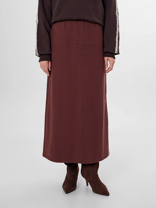 Юбка женская бордовая - 4