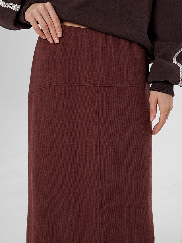 Юбка женская бордовая - 7