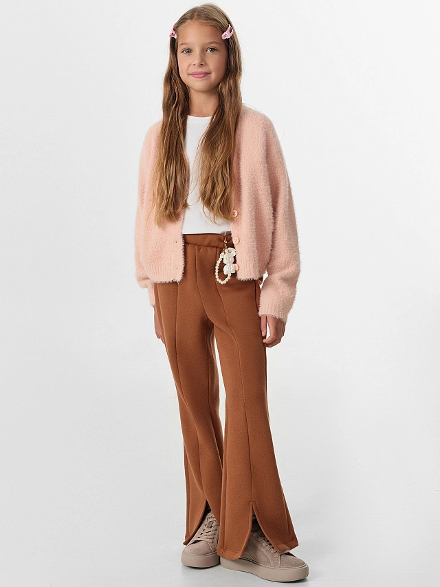 Брюки для девочек коричневые - 5