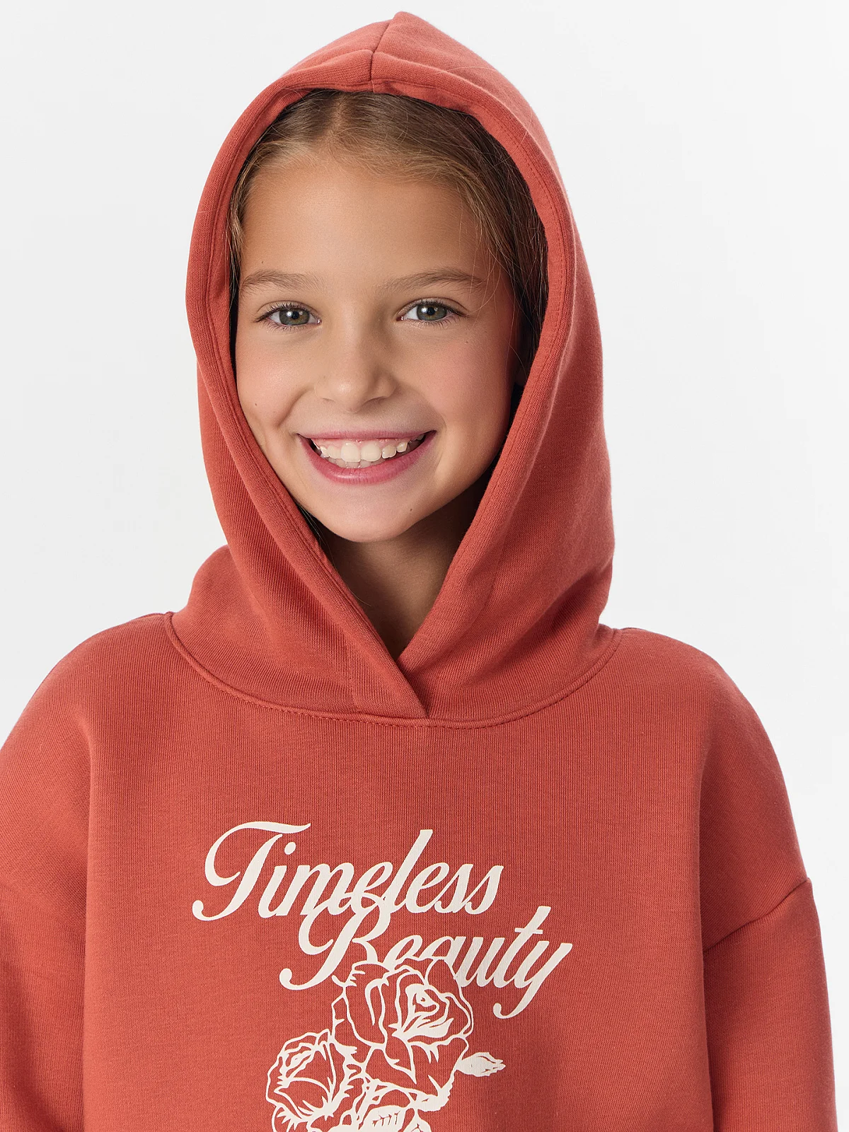 Худи для девочек с надписью "Timeless beauty"