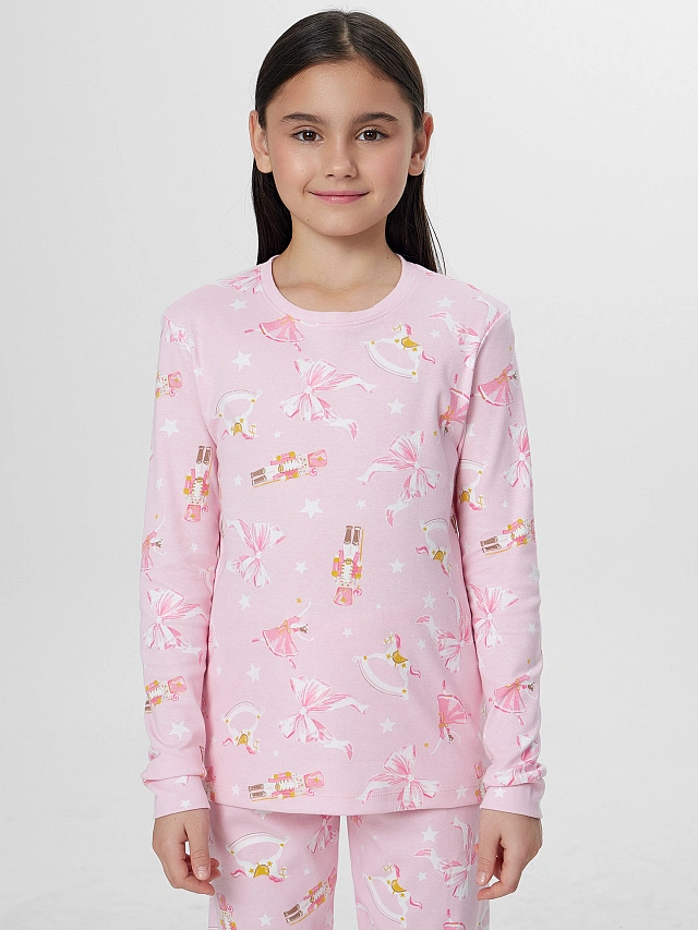 Комплект домашний для девочек розовый - 4