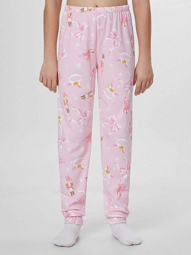 Комплект домашний для девочек розовый - 7