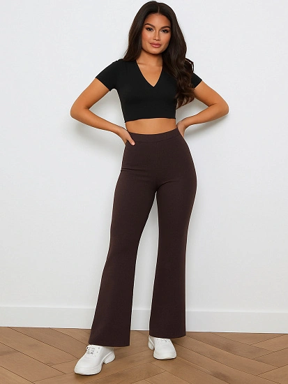 картинка Брюки домашние женские коричневые от магазина стильной одежды Mark Formelle